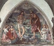 GHIRLANDAIO, Domenico Baptism of Christ dfg oil on canvas